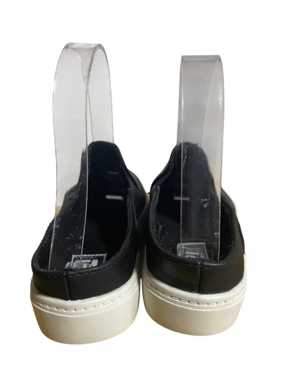 London Undgerground Nana Sneakers Womens Size 6 Black Slip-On Mule Faux Leather